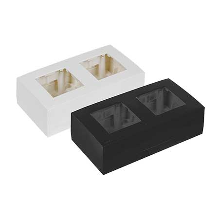 Audac WB45D/B double surface mount box for 45x45mm wall panel - ral9004