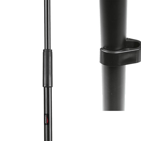 Caymon CST320/B Microphone stand with foldable legs and boom arm, Black version