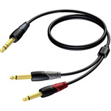ProCab CLA721/3 6.3 mm jack male stereo to 2 x 6.3 mm jack male - 3m