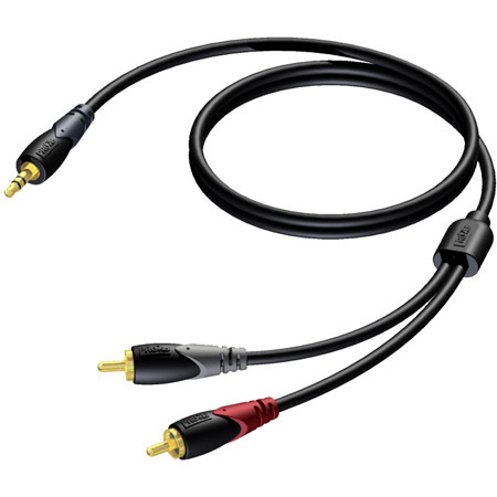 ProCab CLA711/3 3.5 mm Jack male stereo to 2 x RCA/Cinch male - 3m