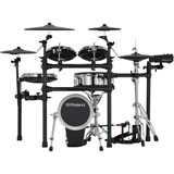 Roland TD-516 Mid-level V-Drums 5 Series kit with the V51 module, digital snare, ride, and hi-hat pads, high-performance analog pads, and a versatile rack stand