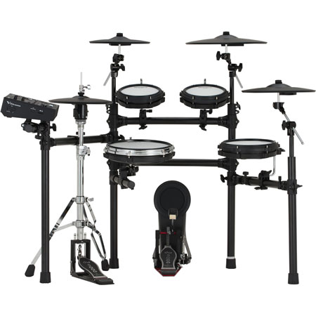 Roland TD-513 Space-saving V-Drums 5 Series kit for home practice, studio recording, and small-stage performances
