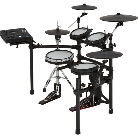 Roland TD-513 Space-saving V-Drums 5 Series kit for home practice, studio recording, and small-stage performances