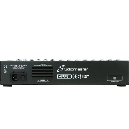 Studiomaster CLUBXS12+ 12 Channel 8 x mic + 2 stereo line input mixer with USB/SD