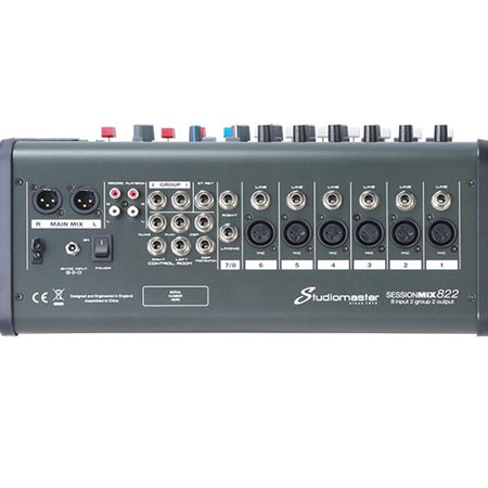 Studiomaster SessionMix 822 6 x mic + 2 stereo line input mixer