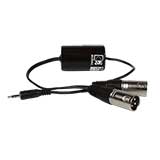 Audac TR2080 stereo ground loop isolator -3.5mm jack male to 2xxlr male