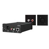 Audac WP45LM/B receiver apg20+wall panel setline + mic - 45x45 black
