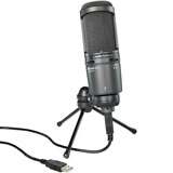 Audio-Technica AT2020USB+ USB cardioid condenser microphone with headphone output power