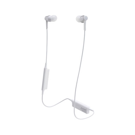 Audio-Technica ATH-CKR35BTSV Bluetooth In-Ear Headphones - Silver/White