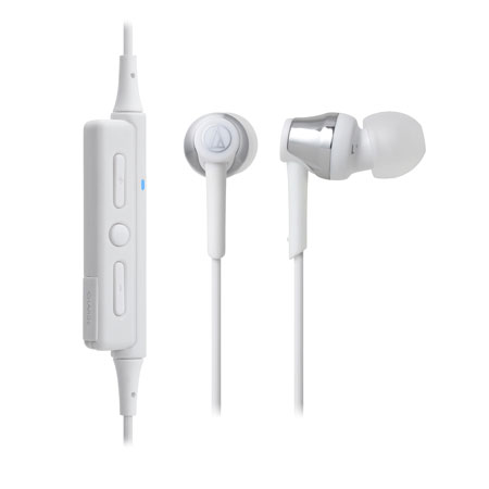 Audio-Technica ATH-CKR35BTSV Bluetooth In-Ear Headphones - Silver/White