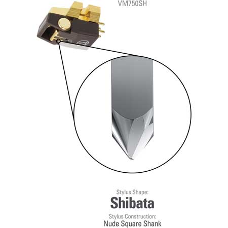 Audio-Technica VM750SH Dual Moving Magnet Stereo Cartridge with Shibata stylus