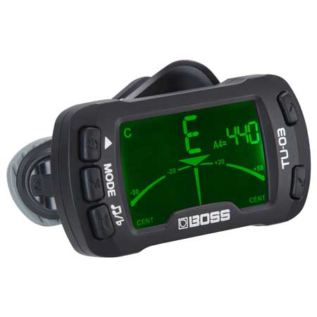 Boss TU-03 Clip-on Chromatic Tuner with color display
