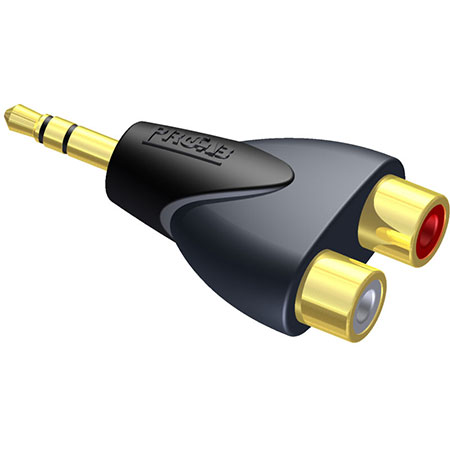 ProCab CLP211 Adapter 2 x RCA/Cinch female to 3.5 mm Jack male stereo