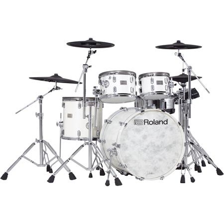 Roland VAD-706 PW Acoustic drum set with (PD-140DS, PDA100, PDA120, PDA140F, VH-14D, 2 x CY-16R-T, CY-18DR, KD-222 i DTS-30S)
