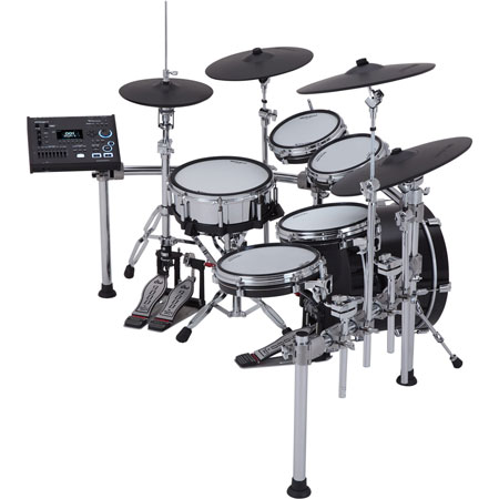 Roland TD-716 Flagship V-Drums set With V71 Sound Module, Chrome Rack-Syle Drum Stand