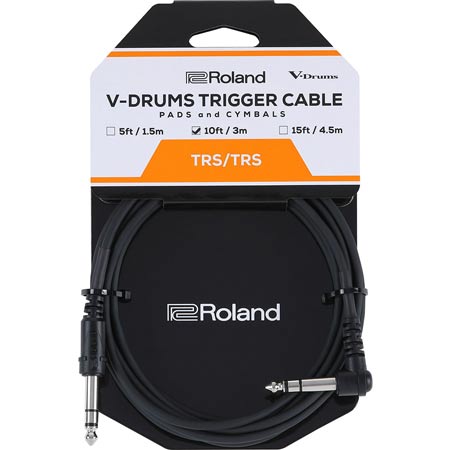 Roland PCS-10-TRA V-Drums trigger cable 3m straight/angled