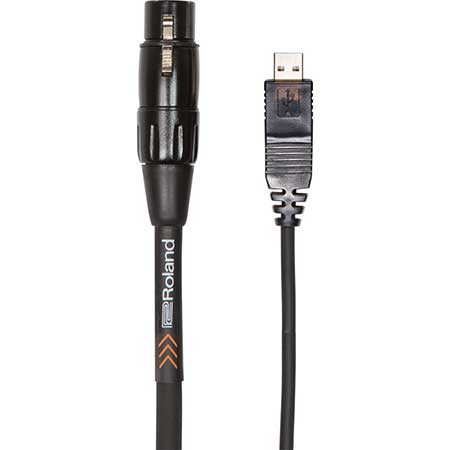 Roland RCC-10-USXF 3M Interconnect Cable, XLR (F) - USB, black PVC