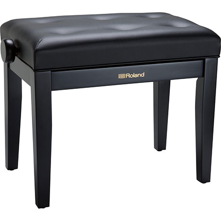 Roland RPB-300BK-EU Piano Bench, Satin Black, vinyl seat (EU model)