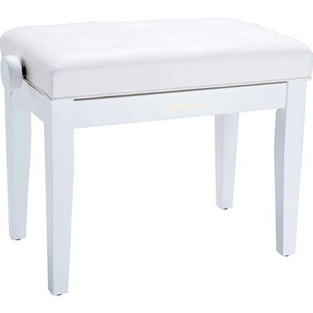 Roland RPB-300WH-EU Piano Bench, Satin White, vinyl seat (EU model)