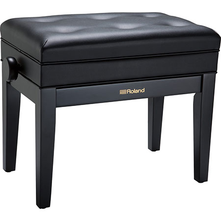 Roland RPB-400PE-EU Piano Bench, Polished Ebony, vinyl seat (EU model)
