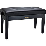 Roland RPB-D300BK-EU Piano Bench, Duet Size, Satin Black, vinyl seat (EU model)