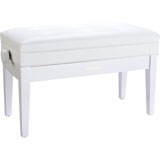 Roland RPB-D400PW-EU Piano Bench, Duet Size, Polished White, vinyl seat (EU model)
