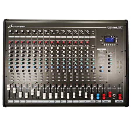 Studiomaster SessionMix 1622 14 mic + 1 stereo, 2 group,  with media/bluetooth