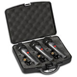 Wharfedale DM-5.0 set 3 x Supercardioid Dynamic Vocal microphone in a plastic case